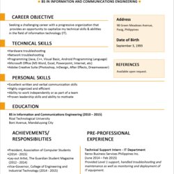 Superb Resume Templates You Can Download Via Philippines Sample Format Layout Examples Template Basic Choose