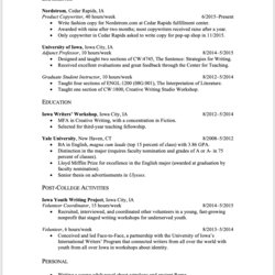 Preeminent Template For Law School Admissions Resume