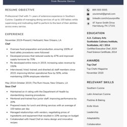 Sterling Chef Resume Example Writing Guide Corporate Original