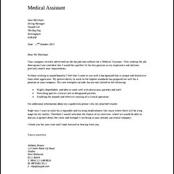 High Quality Medical Assistant Cover Letter Free Template Download Sample Example Email Templates Letters