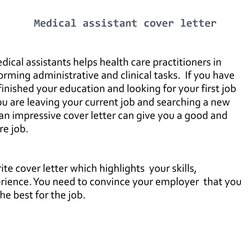 How To Write Cover Letter For Medical Assistant By Alice Smith Page