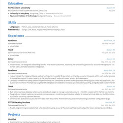 Latex Resume Templates And For