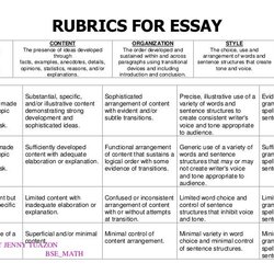 Champion Rubrics In Essay