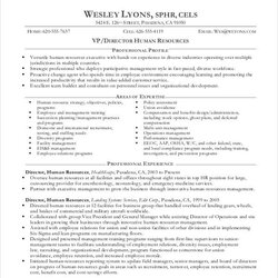 The Highest Standard Best Executive Resume Templates Doc Hr Template Senior Experienced