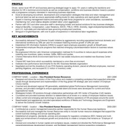 Excellent Hr Resumes Human Resources Resume Samples Sample Writing Work Above Click Management Page
