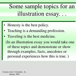 Cool Illustration Essay Presentation Free Download Id Topics Examples Some Sample For An