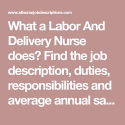 Smashing What Labor And Delivery Nurse Find The Job Description Duties Salary