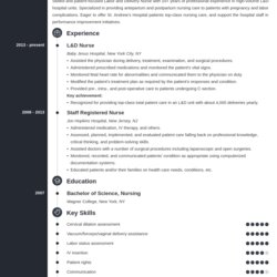 Superior Labor And Delivery Nurse Resume Example Template Concept
