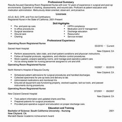 Out Of This World Nurse Job Description For Resume In Registered Operating Room Example Examples Nursing