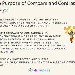 Cool How To Write Similarities And Differences Essay Compare Contrast Purpose