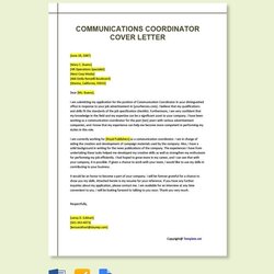Perfect Free Communications Coordinator Template Download In Word Google