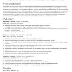 Spiffing Management Consultant Resumes Rocket Resume Classic Template