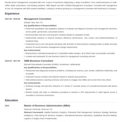 Swell Consulting Resume Template What Recruiters Really Management Consultant Example
