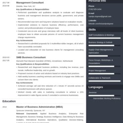 Fine Management Consultant Resume Samples Guide Example Template Enfold