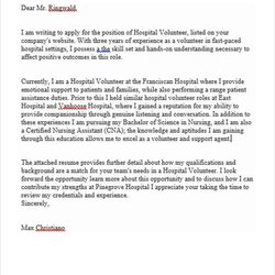 Cover Letter Template Volunteer Position
