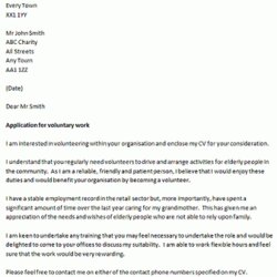 Sublime Volunteer Covering Letter Example