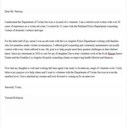 Marvelous Cover Letter For Volunteer Position Collection Template Application Sample