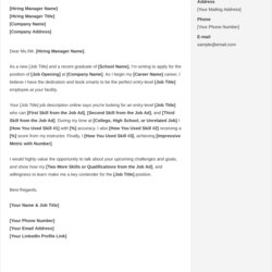 Sterling Sample Cover Letter For Resume New Graduate Examples General Thus Purpose