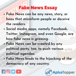 Fake News Essay On For Students And Children In English Words Short