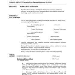 Fantastic Military Resume Examples