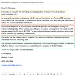 Fine How To Write An Email Cover Letter Samples Writing Tips Format Sample Body Short Than Formatting