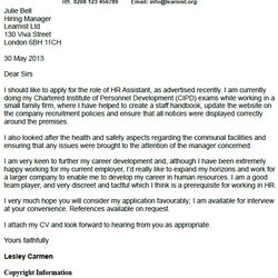 Wizard Hr Cover Letter With Experience Collection Template Assistant