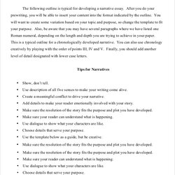 Free Essay Outline Samples In Ms Word Example Narrative Outlines Templates
