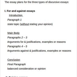 Wonderful Essay Plan Templates Free Sample Example Format Download Discursive Template Pl
