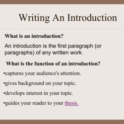 Superb How To Write An Introductory Paragraph Paragraphs