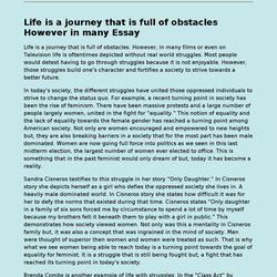 Life Is Journey That Full Of Obstacles However In Many Free Essay Best Post Preview