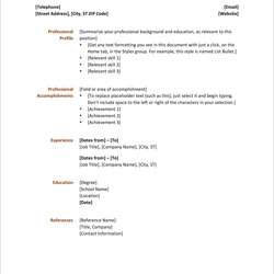 Preeminent Free Modern Resume Templates Minimalist Simple Clean Design Microsoft Office Template Word Format