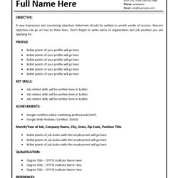 Outstanding Job Resume Templates Free Word Template Button Sample Choose Board