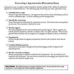 Brilliant Argumentative Persuasive Essay Guidelines Handout For Writing Reviewed Curated Grade Lesson Planet