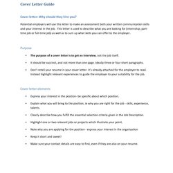 Informal Cover Letter Example