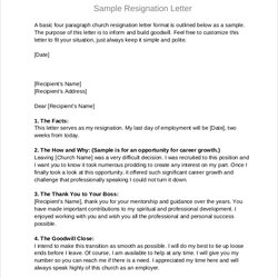 Admirable Free Sample Board Resignation Letter Templates In Ms Word Format Church Example