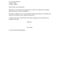 Resignation Letter For Board Member Template Electrical Engineer