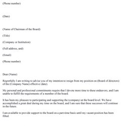 Board Resignation Letter Examples And Template
