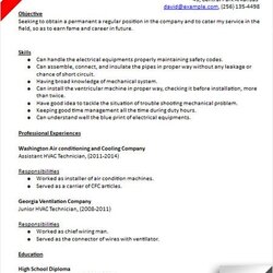High Quality Resume On Examples Technician Sample Engineer Objective Job Sales Template Manager Ultrasound