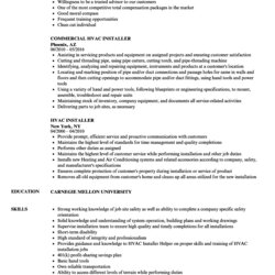 Sample Resume For Technician Installer