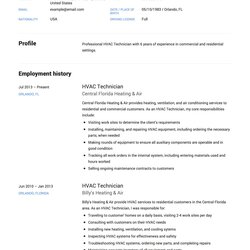 Great Technician Resume Example Guide Templates Level Resumes