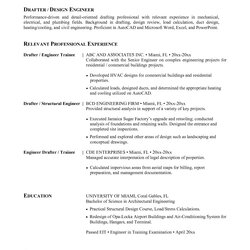 Worthy Great Resume Sample Cover Letter For Samples Templates Examples Job Objective Drafter Engineer