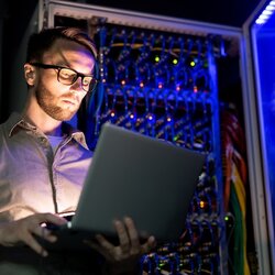 Exceptional It Engineer Providing Network Support Premium Photo Server Networking Automating Approaches Chaos