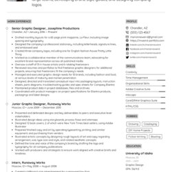 Sample Resume Templates Template Format