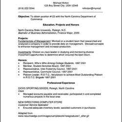 Sterling New Resume Template Free Samples Examples Format Graduate