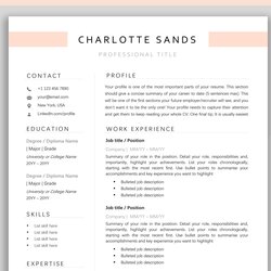 Eminent Template Resume Word Professional Curriculum Vitae