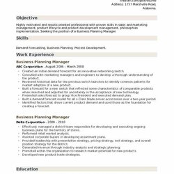 Resume Template Acceptance Rate Analysis Data Business Planning Manager