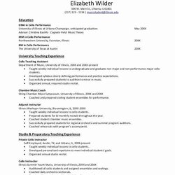 Exceptional Resume Template New Undergraduate College High