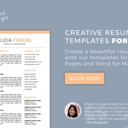Exceptional Resume Templates For Mac Word Apple Pages Instant Download Creative