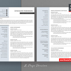 Great For Mac Pages Professional Resume Template Curriculum Vitae Modern Creative Simple Editable Job