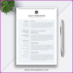 Fine Resume Template Word Free Download Examples Mac